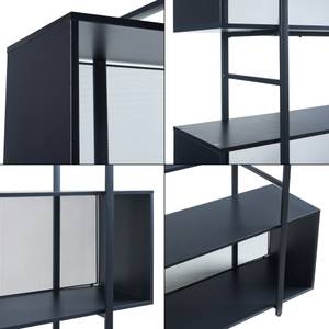 Étagère autoportante Randaberg Noir - Bois manufacturé - Métal - 180 x 180 x 33 cm