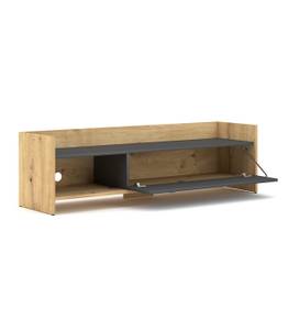 Meuble TV Open Marron - Gris - Bois manufacturé - 40 x 37 x 140 cm