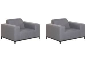 Fauteuil ROVIGO Noir - Gris