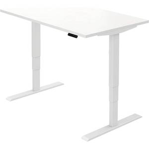 Höhenverstellbarer Schreibtisch Homedesk Weiß - Breite: 160 cm - Weiß