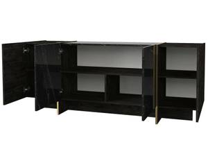 Kommode Dpazzagl Schwarz - Holzwerkstoff - 47 x 76 x 180 cm