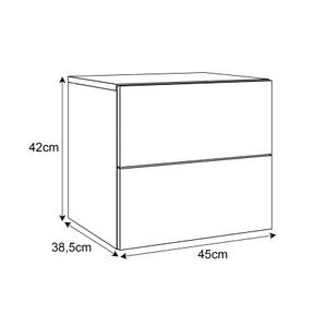 Nachttisch LINA LUX Hochglanz Weiß - Höhe: 42 cm