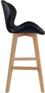 KAYELLES chaises de bar FATA (lot de 2) Noir