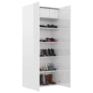 Armoire à chaussures 298532 Blanc brillant