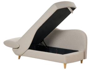 Chaise longue MERI Beige - Chêne clair - Accoudoir monté à droite (vu de face) - Angle à gauche (vu de face)