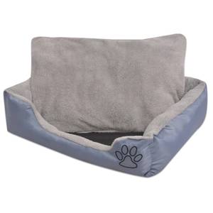 Hundebett gepolstertem Kissen 170416 Grau - Kunstleder - 70 x 20 x 90 cm