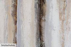 Acrylbild handgemalt Vanilla Sky Beige - Braun - Massivholz - Textil - Holz teilmassiv - 150 x 50 x 4 cm