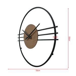 Wanduhr  Withania Schwarz - Holzwerkstoff - 5 x 50 x 50 cm