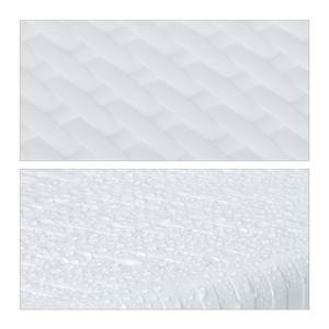 Banc pliant blanc lot de 2 Blanc - Métal - Matière plastique - 100 x 42 x 25 cm