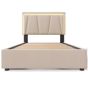 Lit confortable M030 Beige - Métal - 99 x 102 x 207 cm