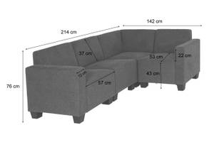 Sofa-System Couch-Garnitur Lyon 4-1 Anthrazit