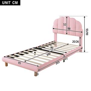 Polsterbett Einzelbett ADAP-115 Pink