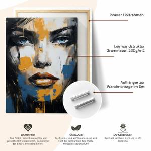 Tableau Portrait De Femme Abstraction 70 x 100 x 100 cm