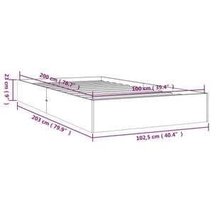 Bettrahmen 3014058-2 Braun - Breite: 103 cm