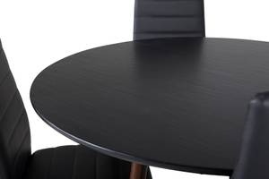 Essgruppe Plaza 20 (5-teilig) Schwarz - Massivholz - 100 x 75 x 100 cm