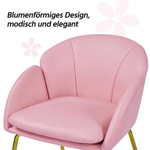 Einzelsessel Sessel Metallbeinen 1-Set Pink