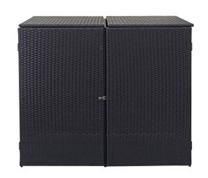 2er-Mülltonnenverkleidung E25 2x120l Schwarz