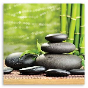 Leinwandbilder Bambus Steine Zen Spa 60 x 60 cm