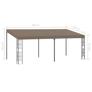 Wand-Pavillon 3005320 Taupe - Tiefe: 600 cm