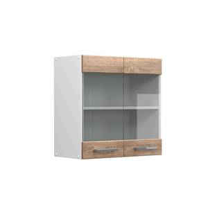 Hängeschrank R-Line 60cm Sonoma/Weiß Braun - Weiß