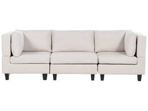 3-Sitzer Sofa UNSTAD Beige - Schwarz - Creme