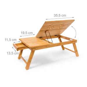 Table pliante ordinateur portable bambou Marron - Bambou - 73 x 31 x 35 cm