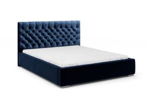 Polsterbett Doppelbett Mering Blau - Breite: 195 cm