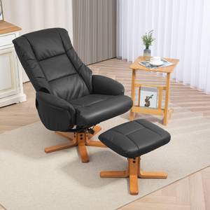 Relaxsessel mit Hocker 839-962V00BK Schwarz