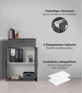 Mehrzweckschrank Set 2-teilig Schränke Schwarz