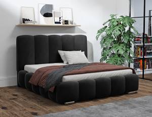 Doppelbett Bonellfedern Visala Schwarz - Breite: 168 cm