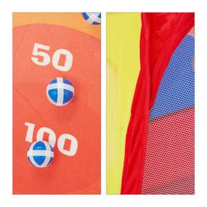 Bällebad mit Tunnel mit 100 Bällen Blau - Rot - Gelb - Metall - Kunststoff - Textil - 140 x 100 x 295 cm