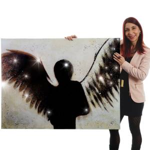 Ölgemälde Engel handgemalt Textil - 120 x 90 x 3 cm