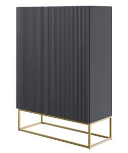 Veldio Highboard Schwarz - Gold