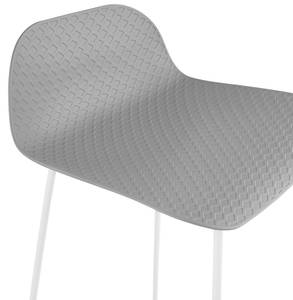 Tabouret De Bar BABYLOS Gris - Blanc