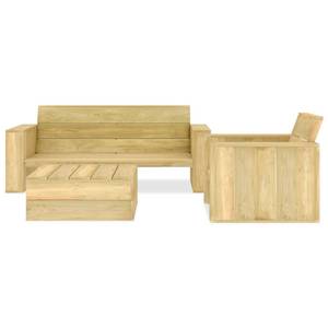 Garten-Sofagarnitur Braun - Massivholz - Holzart/Dekor - 75 x 31 x 75 cm