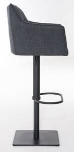 Tabouret de bar Damaso Lot de 2 Gris lava - Noir