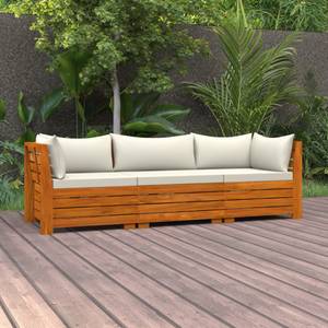 Gartensofa 3013017-8 (2-teilig) Weiß - Massivholz - Holzart/Dekor - 68 x 60 x 68 cm