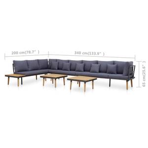 Garten-Lounge-Set  299798 (8-teilig) Graphit