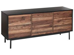 Sideboard OKLAND Schwarz - Eiche Dunkel