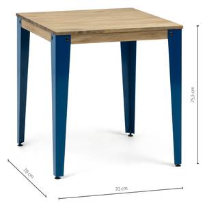 Table à manger Lunds 59x59 Bleu-Vielli Bleu