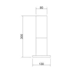 Wegeleuchte Willis Schwarz - Metall - 4 x 30 x 4 cm