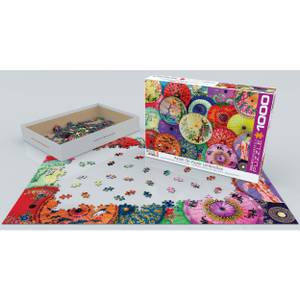 Puzzle Asiatische Ölpapierschirme 1000 Papier - 26 x 6 x 36 cm