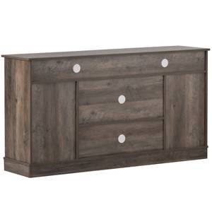 Sideboard NaturⅢ Grau - Holzwerkstoff - Metall - Massivholz - 40 x 82 x 150 cm