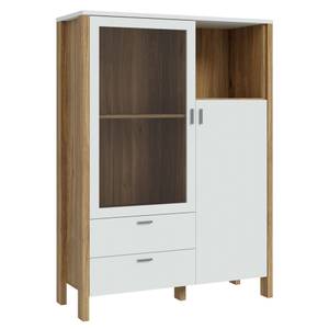 Highboard Samuel 7 mit LED Grau - Holzwerkstoff - 112 x 154 x 42 cm