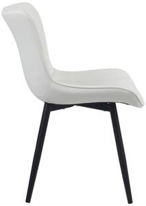 chaise salle à manger Brady Lot de 2 Blanc - Cuir synthétique