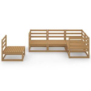 Garten-Lounge-Set (5-teilig) 3009933-1 Braun - Massivholz - Holzart/Dekor - 70 x 67 x 70 cm