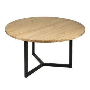 Table basse ronde iCub 80dia x45cm NG-EV Noir - Bois massif - Bois/Imitation - 80 x 45 x 80 cm