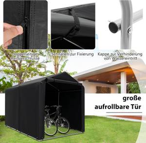 Garagenzelt MI32248SD Schwarz - Kunststoff - 218 x 218 x 160 cm