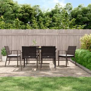 Gartenstuhl 3028936-3 (6er Set) Braun - Metall - Polyrattan - 56 x 83 x 57 cm