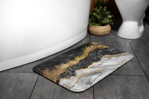 Badteppich Goldener Marmor 75 x 45 x 75 cm